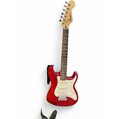 Used Squier Mini Affinity Stratocaster Trans Red Electric Guitar
