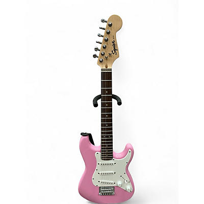 Used Squier Mini Affinity Stratocaster V2 Pink Solid Body Electric Guitar