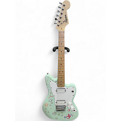 Used Squier Mini Jazzmaster Surf Green Solid Body Electric Guitar