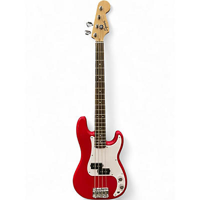 Used Squier Mini Precision Bass Red Electric Bass Guitar