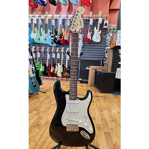 Squier Used Squier Mini Stratocaster Black And White Solid Body Electric Guitar Black and White