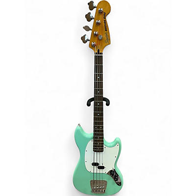 Used Squier Mustang Surf Green Electric Bass Guitar