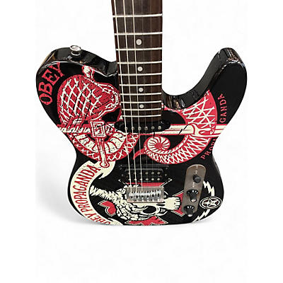 Used Squier OBEY STRATOCASTER STANDARD OBEY graphic Solid Body Electric Guitar