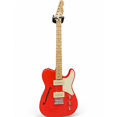 Used Squier PARANORMAL CARBONITA TELECASTER Fiesta Red Hollow Body Electric Guitar