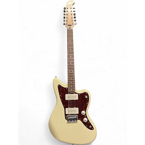 Used Squier PARANORMAL JAZZMASTER 7 12 STRING White Solid Body Electric Guitar White