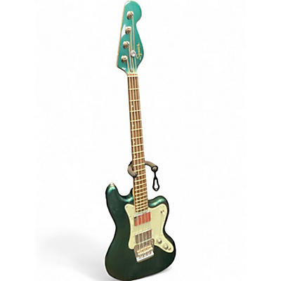 Used Squier PARANORMAL RASCAL BASS HH Sherwood Green Metallic Electric Bass Guitar