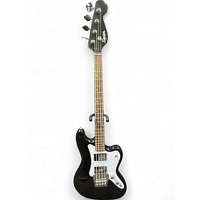 Used Squier PARANORMAL RASCAL JAGUAR BASS Black and White Electric Bass Guitar