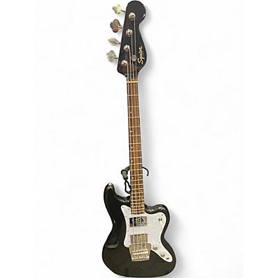 Used Squier PARANORMAL RASCAL Metallic Black Electric Bass Guitar