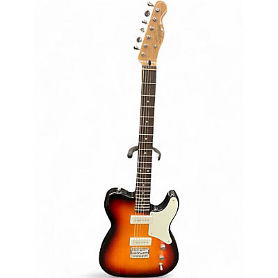 Used Squier Paranormal Baritone Cabronita Telecaster Brown Sunburst Solid Body Electric Guitar