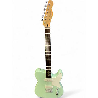 Used Squier Paranormal Baritone Cabronita Telecaster Seafoam Green Solid Body Electric Guitar