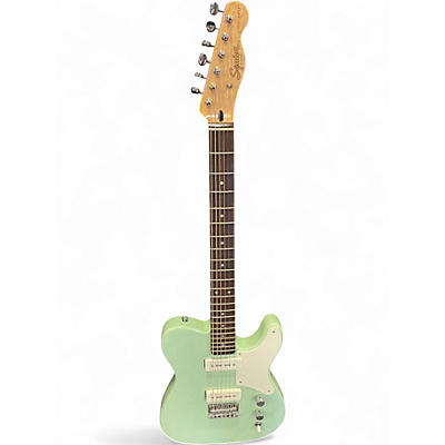 Used Squier Paranormal Baritone Cabronita Telecaster Seafoam Green Solid Body Electric Guitar