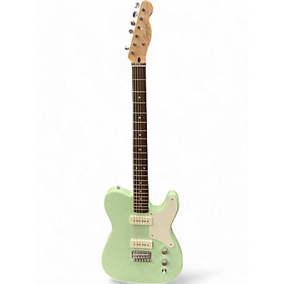 Used Squier Paranormal Baritone Cabronita Telecaster Surf Green Solid Body Electric Guitar