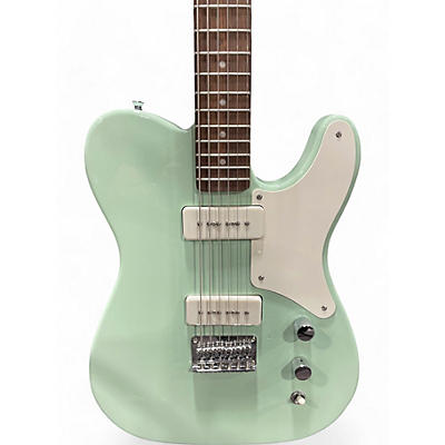 Used Squier Paranormal Baritone Cabronita Telecaster Surf Green Solid Body Electric Guitar