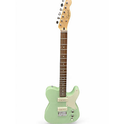 Used Squier Paranormal Baritone Cabronita Telecaster Surf Green Solid Body Electric Guitar