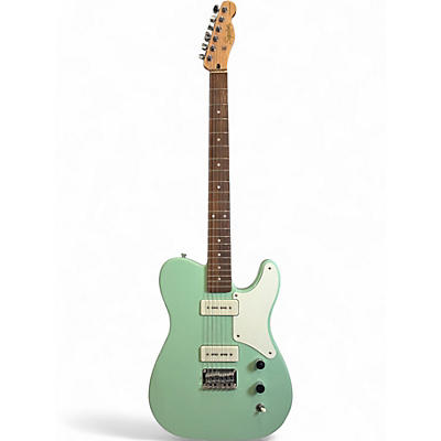 Used Squier Paranormal Baritone Cabronita Telecaster Surf Green Solid Body Electric Guitar
