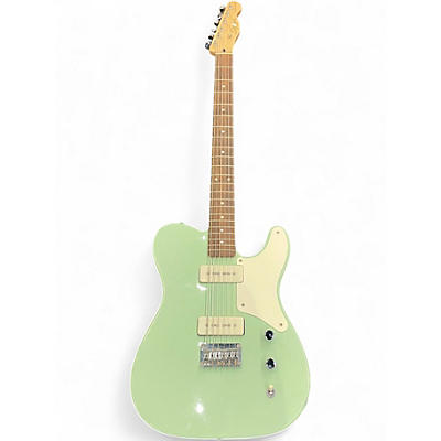 Used Squier Paranormal Baritone Cabronita Telecaster Surf Green Solid Body Electric Guitar