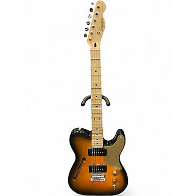 Used Squier Paranormal Cabronita Telecaster 2 Tone Sunburst Hollow Body Electric Guitar