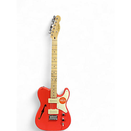 Used Squier Paranormal Cabronita Thinline Telecaster Fiesta Red Hollow Body Electric Guitar Fiesta Red