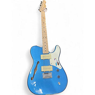 Used Squier Paranormal Cabronita Thinline Telecaster Lake Placid Blue Hollow Body Electric Guitar