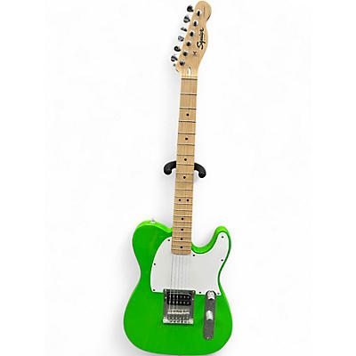 Used Squier Paranormal Esquire Apple Green Solid Body Electric Guitar
