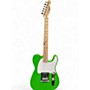 Used Squier Paranormal Esquire Apple Green Solid Body Electric Guitar Apple Green