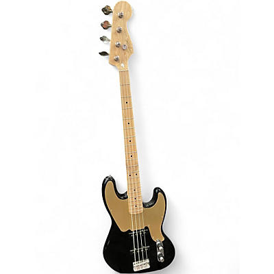 Used Squier Paranormal Jazz Bass 54 Black and Gold Electric Bass Guitar