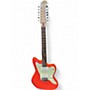 Used Squier Paranormal Jazzmaster XII Fiesta Red Solid Body Electric Guitar Fiesta Red