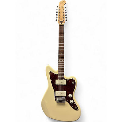 Used Squier Paranormal Jazzmaster XII Laurel Fingerboard Olympic White Solid Body Electric Guitar