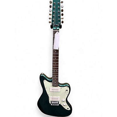 Used Squier Paranormal Jazzmaster XII green Solid Body Electric Guitar
