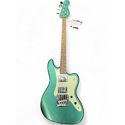 Used Squier Paranormal Rascal Bass HH  Green Electric Bass Guitar