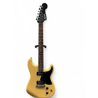Used Squier Paranormal Strat-O-Sonic TV Yellow Solid Body Electric Guitar
