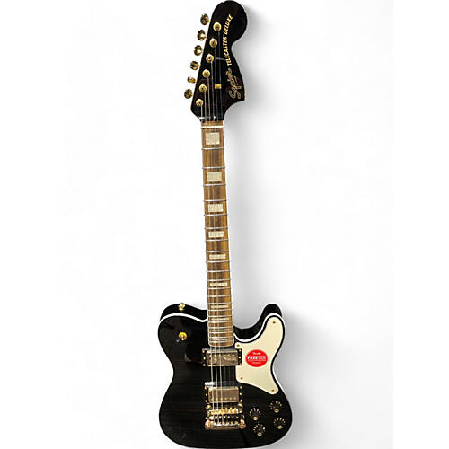 Squier Used Squier Paranormal Troublemaker Telecaster Deluxe Black and Gold Solid Body Electric Guitar Black and Gold