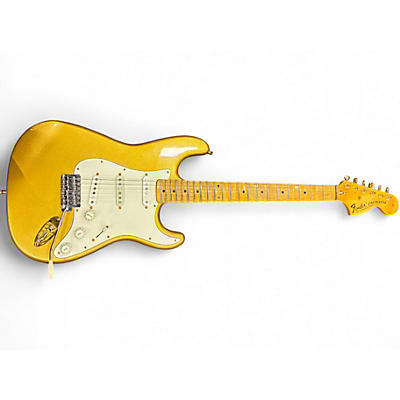 Used Squier Partscaster Scalloped Stratocaster Gold Solid Body Electric Guitar