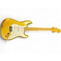 Used Squier Partscaster Scalloped Stratocaster Gold Solid Body Electric Guitar Gold