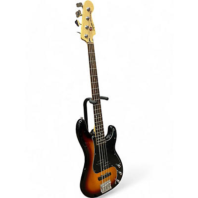 Used Squier Precision Bass 2 Color Sunburst Electric Bass Guitar