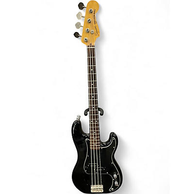 Used Squier Precision Bass Black Electric Bass Guitar