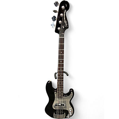 Used Squier Precision Bass Black and Silver Electric Bass Guitar
