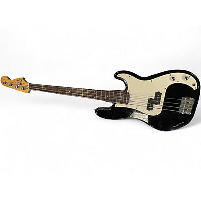 Used Squier Precision Bass Black and White Electric Bass Guitar