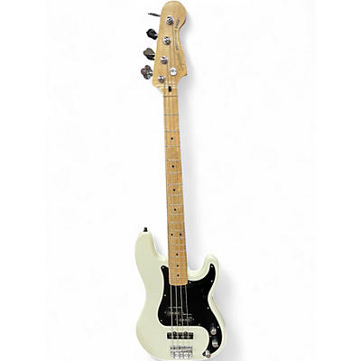 Used Squier Precision Bass Black and White Electric Bass Guitar