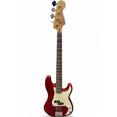Used Squier Precision Bass Candy Apple Red Electric Bass Guitar