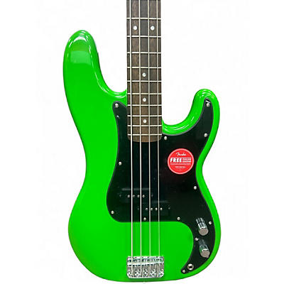 Used Squier Precision Bass Green Electric Bass Guitar