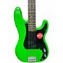 Used Squier Precision Bass Green Electric Bass Guitar Green