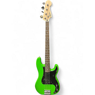 Used Squier Precision Bass Green Electric Bass Guitar
