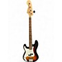 Used Squier Precision Bass Left Handed 3 Tone Sunburst Electric Bass Guitar 3 Tone Sunburst