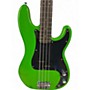 Used Squier Precision Bass Lime Green Electric Bass Guitar Lime Green