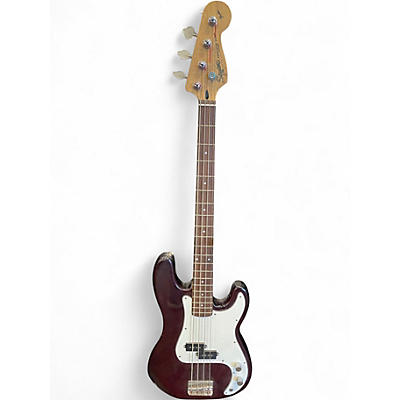 Used Squier Precision Bass Maroon Electric Bass Guitar