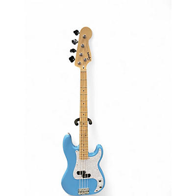 Used Squier Precision Bass Miami Blue Electric Bass Guitar