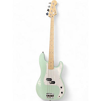 Used Squier Precision Bass Mint Green Electric Bass Guitar