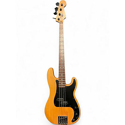Used Squier Precision Bass Natural Electric Bass Guitar