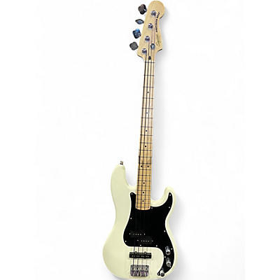 Used Squier Precision Bass Olympic White Electric Bass Guitar